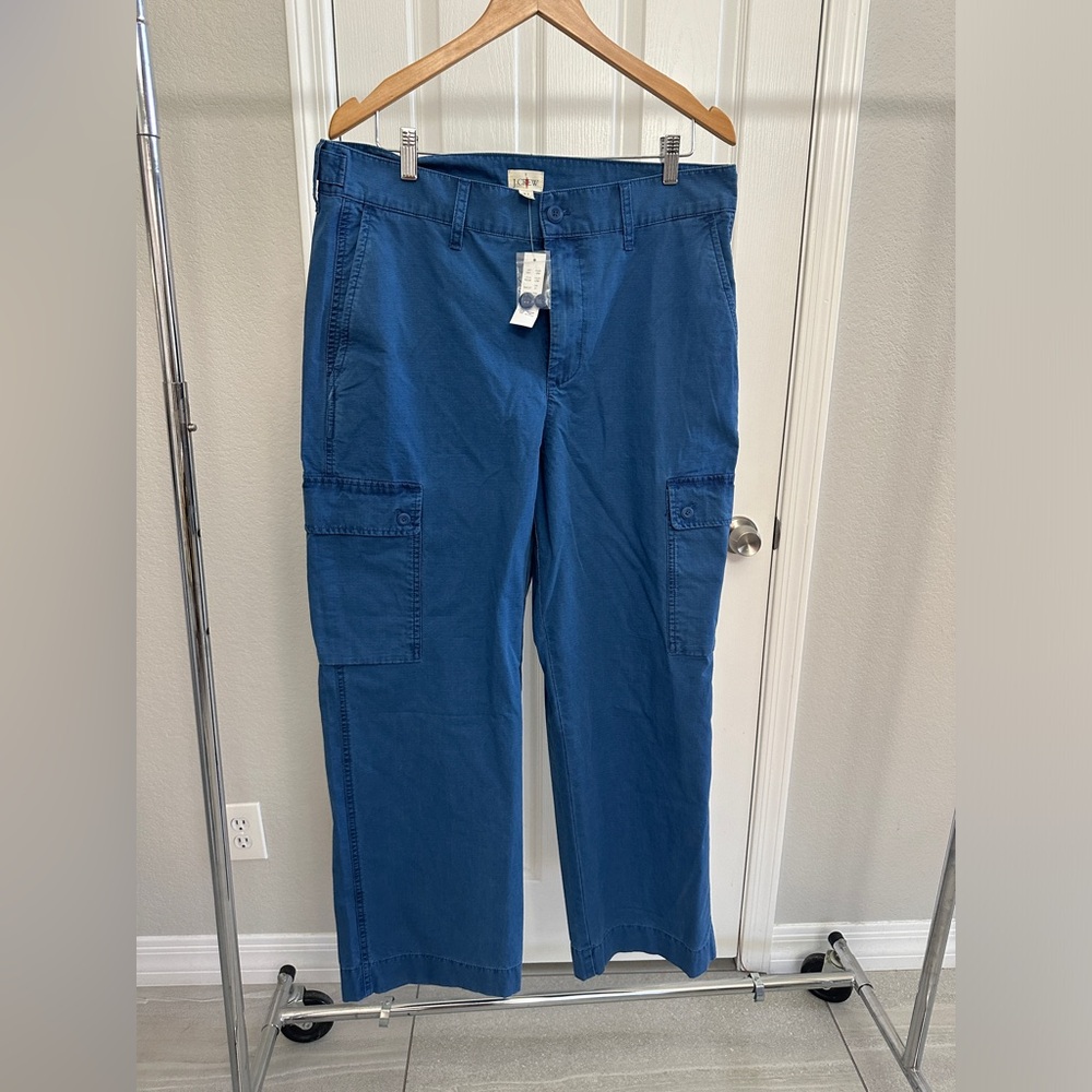Jcrew blue cargo pants. NWT